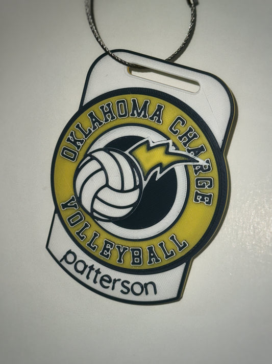 Oklahoma Charge Volleyball Bag Tags