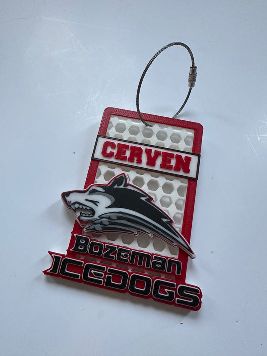 Bozeman Icedogs Hockey Bag Tag