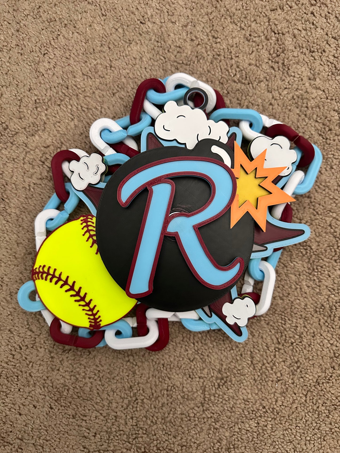 Oversized 3D Printed Spinner Rally Chain