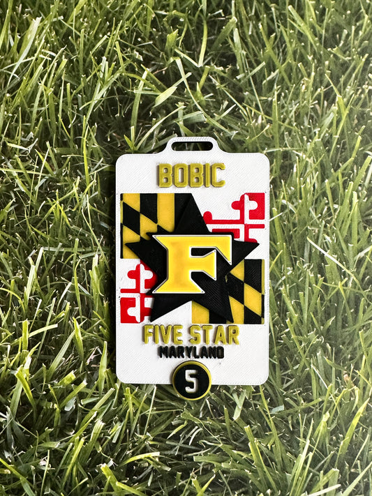 Five Star Baseball Bag Tag