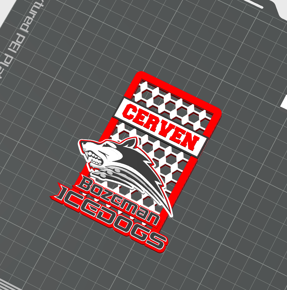 Bozeman Icedogs Hockey Bag Tag